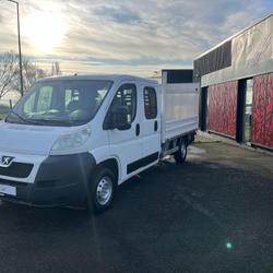 Peugeot Boxer DHOLLANDIA DOUBLE CABINE 7 PLACES 130cv PLATEAU 3.00 m HAYON ELEVATEUR Tr&eacute;gueux