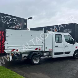 Renault Master COFFRE ROUES JUMELEES REHAUSSES PLEINES CROCHET 165CV DOUBLE CABINE 6 PLACES BENNE ALUMINIUM Tr&eacute;gueux