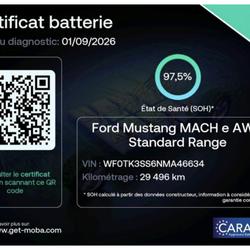Ford Mustang Mach-e Premium Standard Range - 269 ch AWD - SOH 97 % occasion - Perpignan - photo 3/4