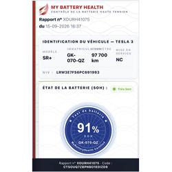 Tesla Model 3 MY22 Standard Plus LFP RYZEN SOH 91% TVA Gaillac