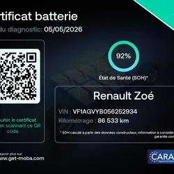 Renault Zoe INTENS CHARGE NORMALE R90 ACHAT INT&Eacute;GRAL Qu&eacute;ven