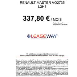Renault Master F3500 L3H3 2.3 DCI 135CH GRAND CONFORT E6 LA GRAVERIE