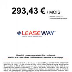 Renault Master F3500 L2H2 2.3 DCI 110CH CABINE APPROFONDIE GRAND CONFORT EURO6 LA GRAVERIE