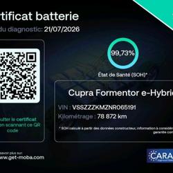 Cupra Formentor 1.4 E-HYBRID 245CH VZ DSG6 Saint-Ouen-l'Aum&ocirc;ne