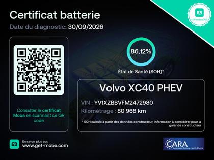 Volvo XC40 - T5 Twin Engine 180 + 82ch Inscription Luxe DCT 7 - 26 490 €