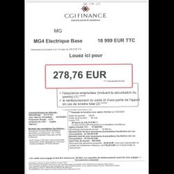 MG MG4 EV 170ch - 51kWh MY23 Li&eacute;vin