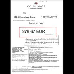 MG MG4 EV 170ch - 51kWh MY23 Li&eacute;vin