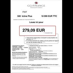 Fiat 500 II e 118ch Ic&ocirc;ne Plus Li&eacute;vin